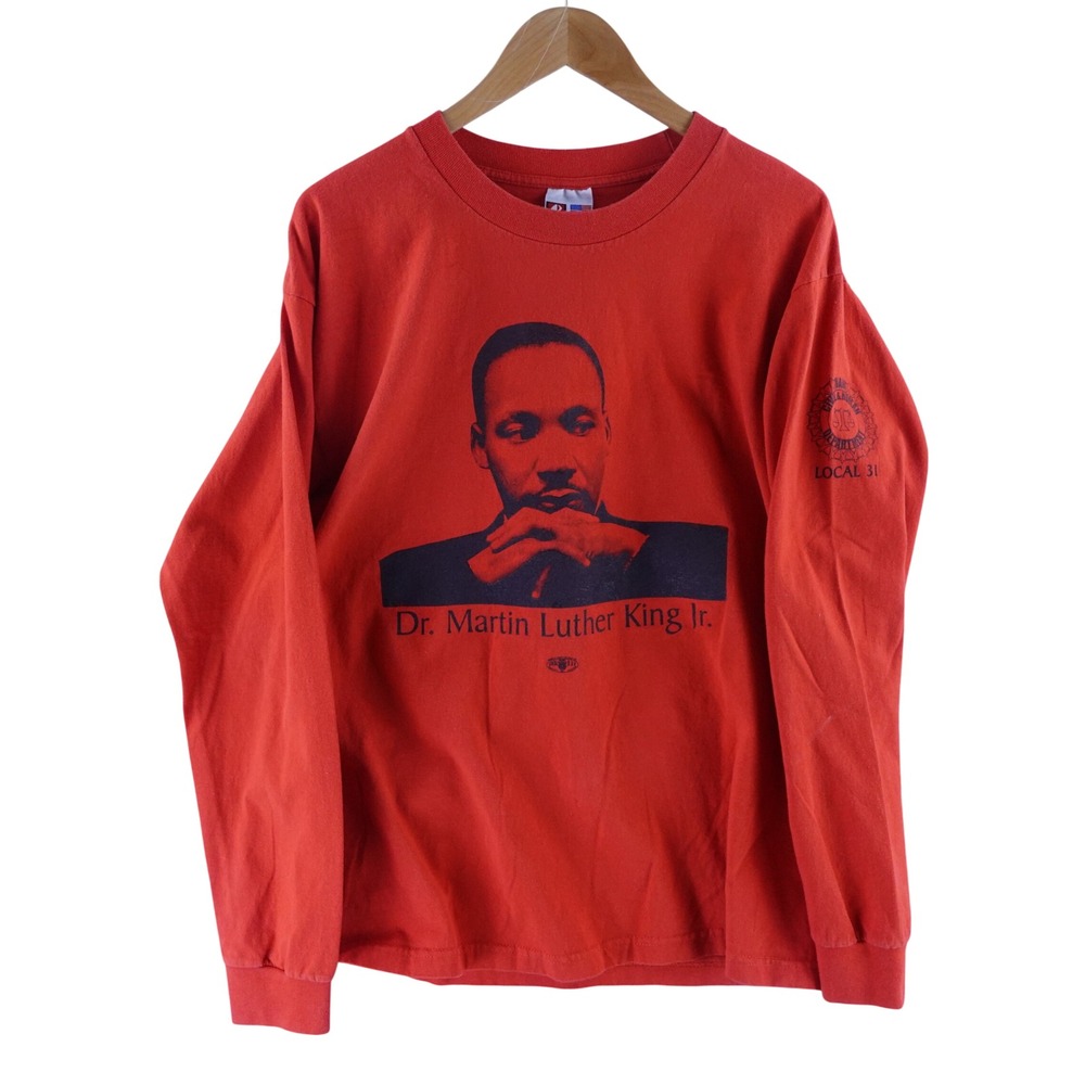 Vintage Bayside Dr Martin Luther King Jr UAW Local 31 Long Sleeve Shirt Mens L